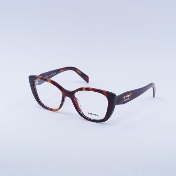 Prada PRB04V 22A1O1 Eyeglasses Poppy Havana 51mm Cat Eye Frame - Picture 9 of 11